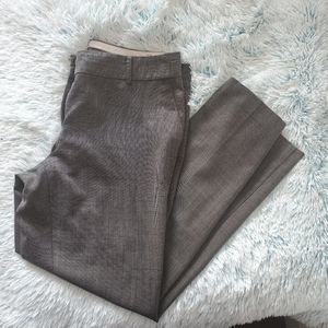 SZ8 dress trousers. Gray plaid straight leg